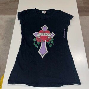 ed hardy bodycon tshirt 2000s